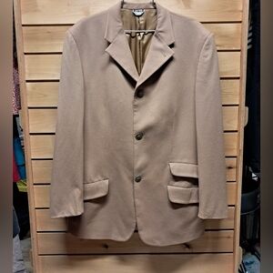 Vintage Gianni Versace Tan Wool Blend Blazer Size 50